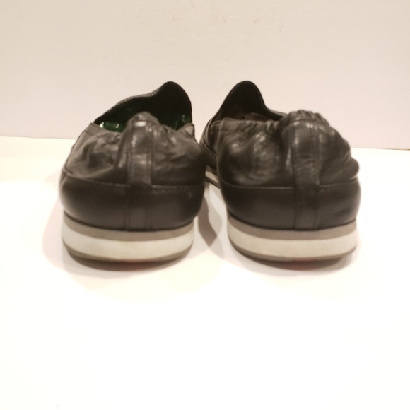 Prada black leather shoes sneakers Mens 9.5 4d slip on black shoes - Picture 3 of 7